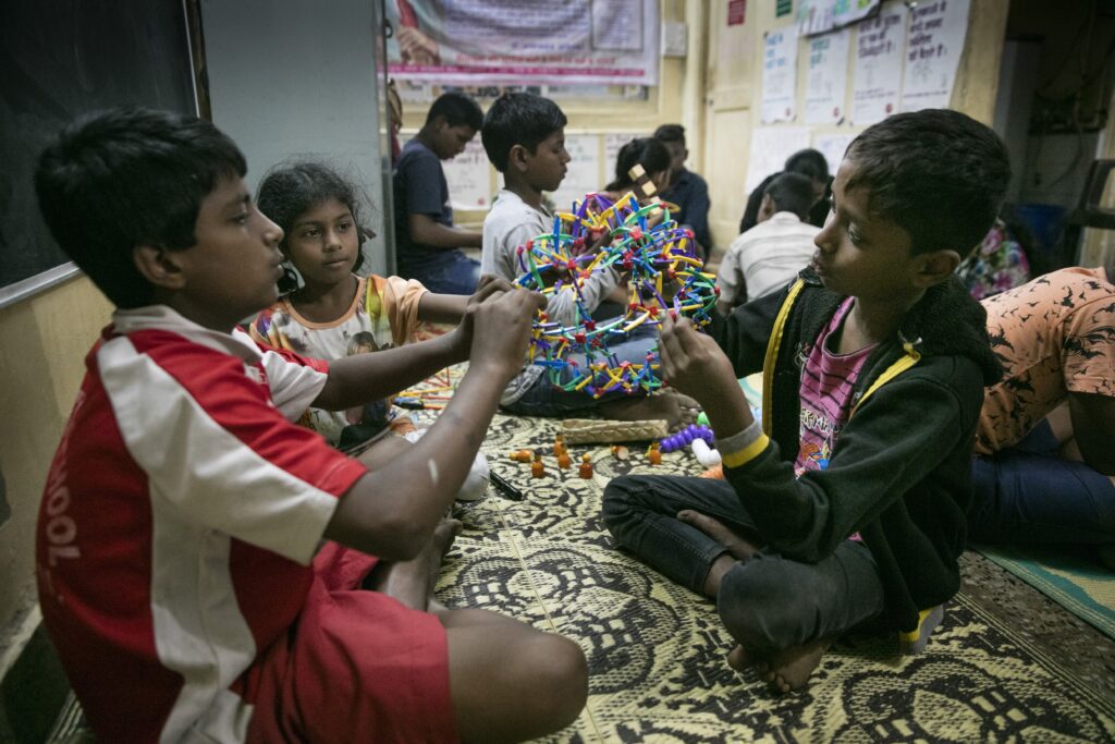 Children learn through play at Lallubhai Compound, Mankhurd, Mumbai - YUVA