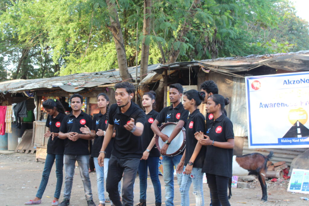 Members of youth collective, Malvani Yuva Parishad, stage a street play - YUVA