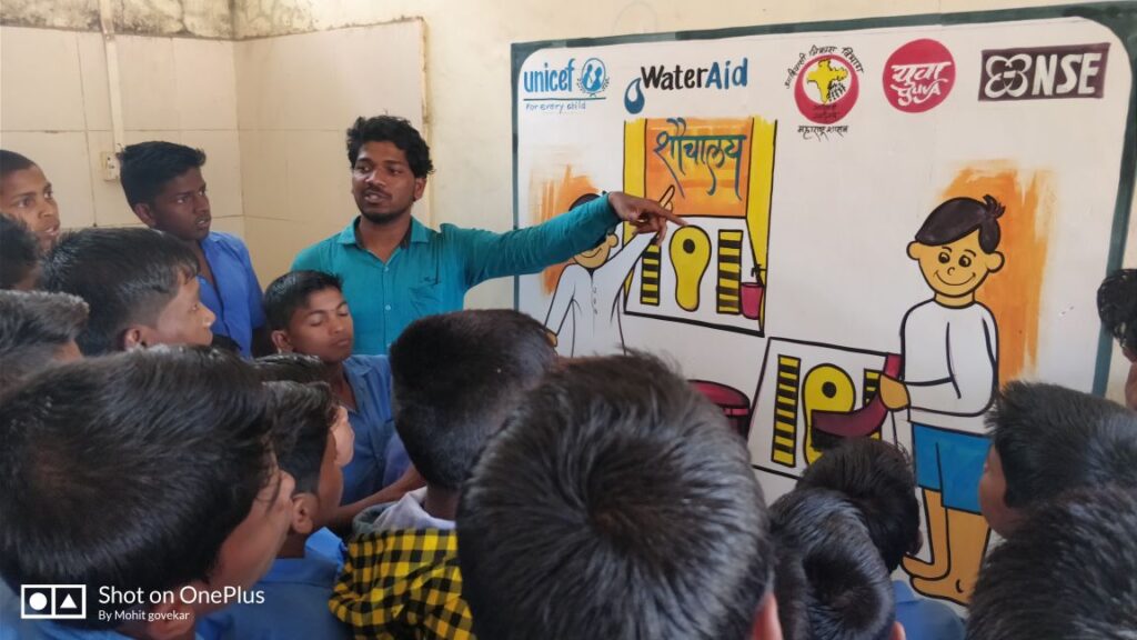 A session on hygiene with students in Nashik, 2017 - YUVA